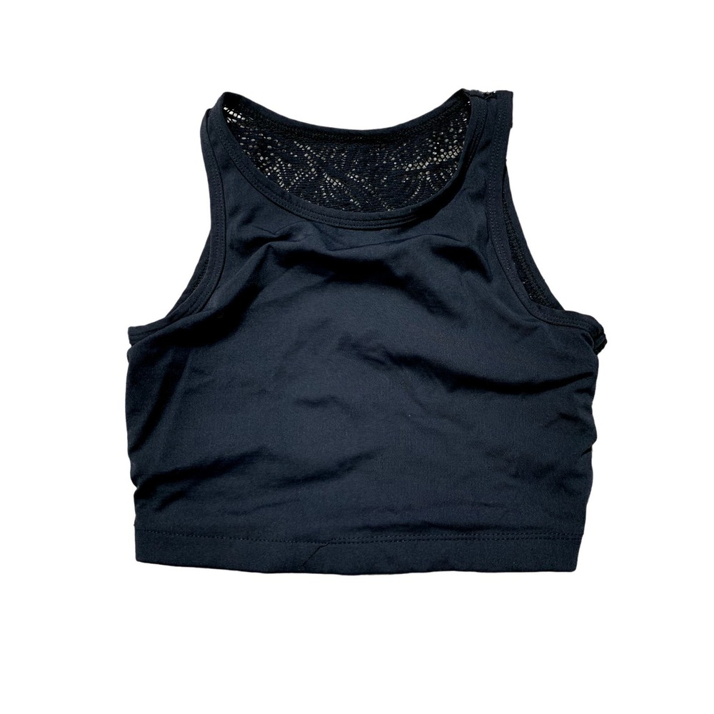 Brazil Wear Womens S Black Stretchy Comfort Lace Back Full Coverage Sports Bra